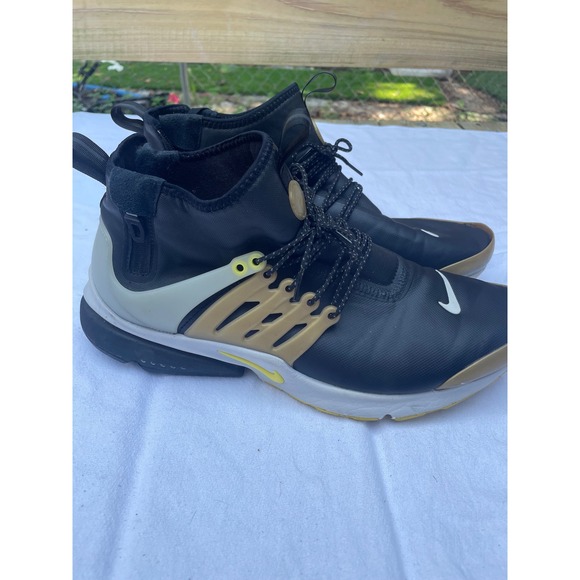 Nike Other - Nike Air Presto Mid Utility Black Metallic Gold Mens 12 859524-002 Techwear